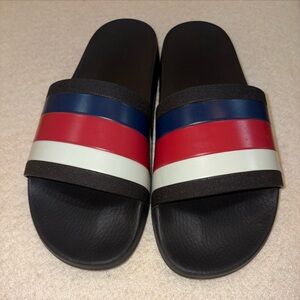 Gucci Men’s Slides (Black,Navy,Red and White) Sz 11
